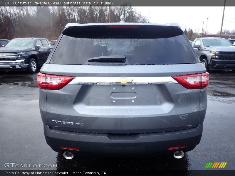Satin Steel Metallic / Jet Black 2020 Chevrolet Traverse LS AWD