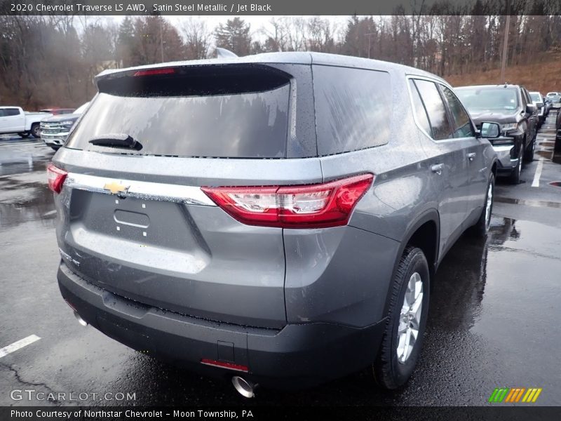 Satin Steel Metallic / Jet Black 2020 Chevrolet Traverse LS AWD