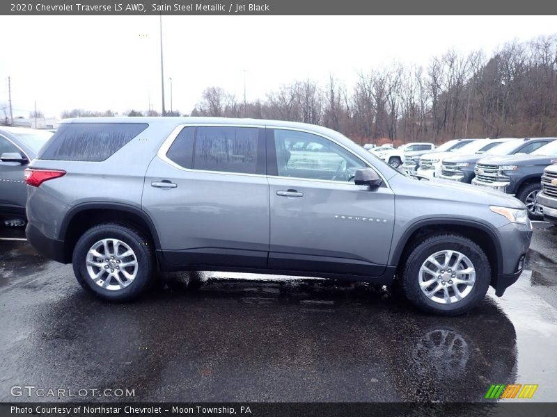 Satin Steel Metallic / Jet Black 2020 Chevrolet Traverse LS AWD