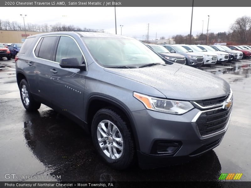 Satin Steel Metallic / Jet Black 2020 Chevrolet Traverse LS AWD