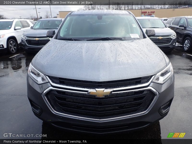 Satin Steel Metallic / Jet Black 2020 Chevrolet Traverse LS AWD