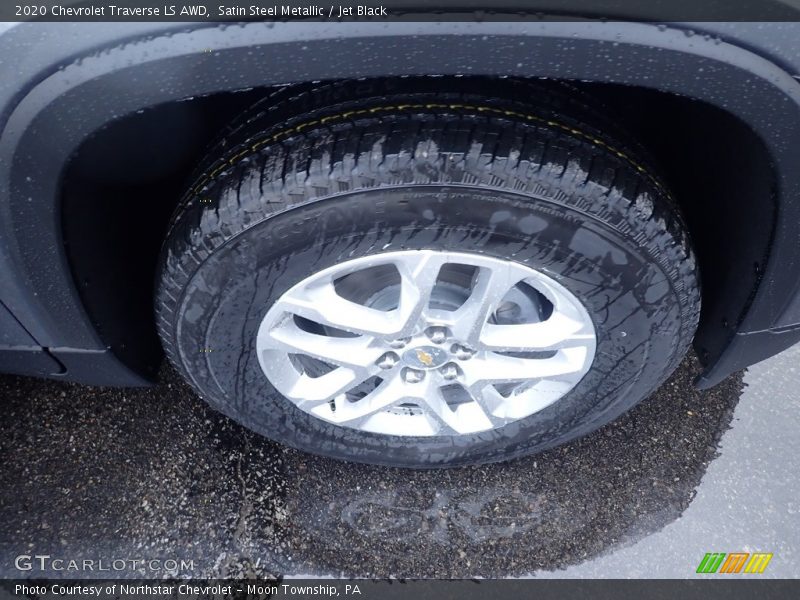 Satin Steel Metallic / Jet Black 2020 Chevrolet Traverse LS AWD