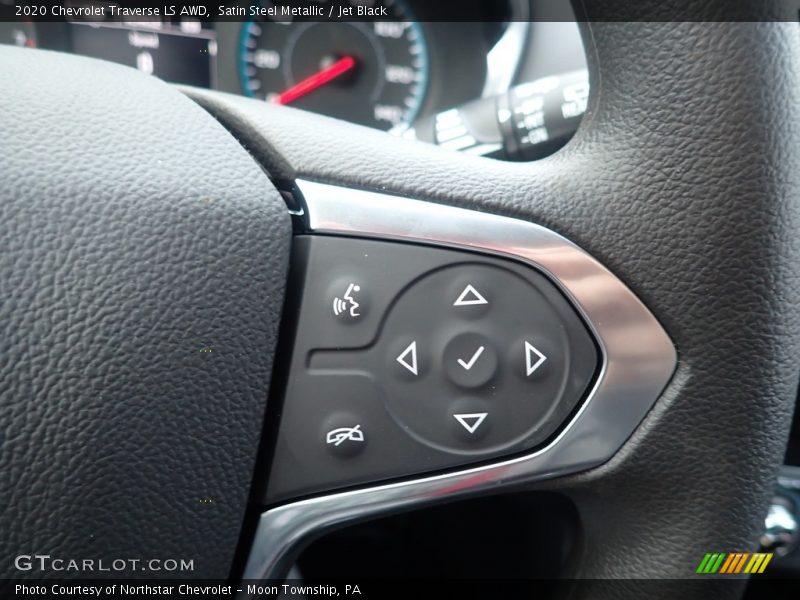 Satin Steel Metallic / Jet Black 2020 Chevrolet Traverse LS AWD