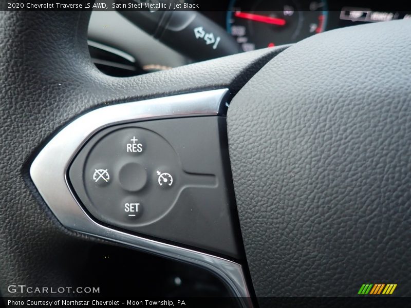 Satin Steel Metallic / Jet Black 2020 Chevrolet Traverse LS AWD