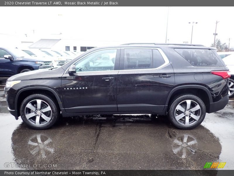 Mosaic Black Metallic / Jet Black 2020 Chevrolet Traverse LT AWD