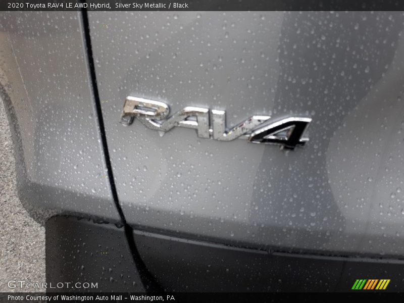 Silver Sky Metallic / Black 2020 Toyota RAV4 LE AWD Hybrid