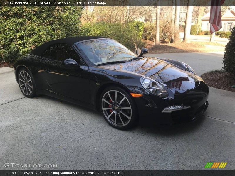 Black / Luxor Beige 2012 Porsche 911 Carrera S Cabriolet