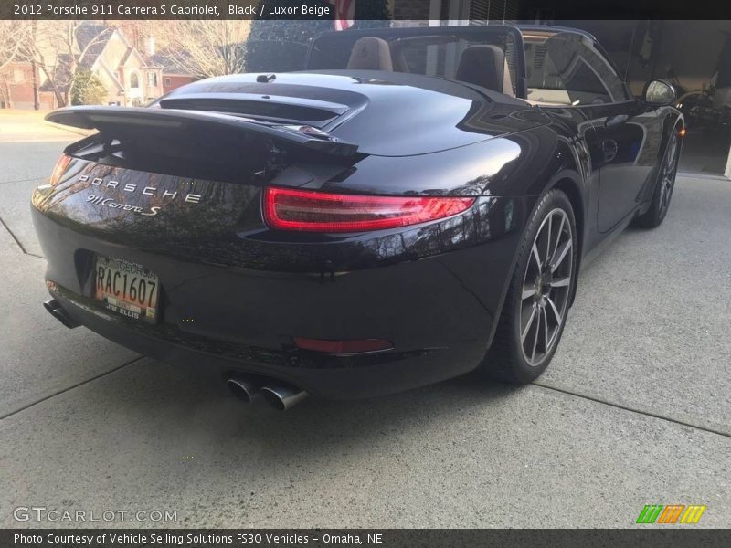 Black / Luxor Beige 2012 Porsche 911 Carrera S Cabriolet