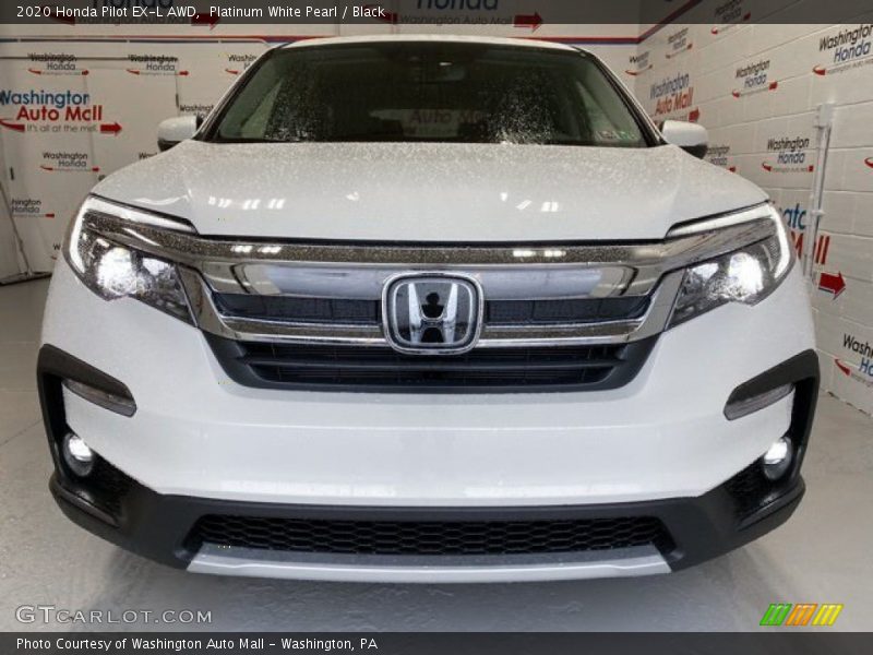 Platinum White Pearl / Black 2020 Honda Pilot EX-L AWD