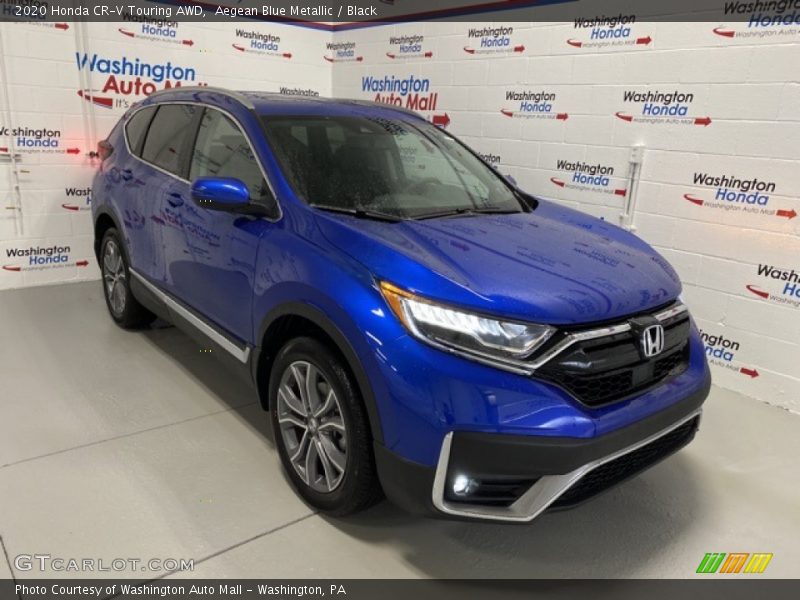 Aegean Blue Metallic / Black 2020 Honda CR-V Touring AWD