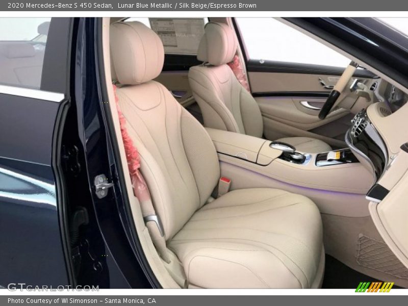 Lunar Blue Metallic / Silk Beige/Espresso Brown 2020 Mercedes-Benz S 450 Sedan