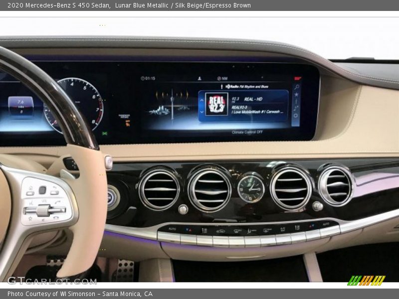 Lunar Blue Metallic / Silk Beige/Espresso Brown 2020 Mercedes-Benz S 450 Sedan