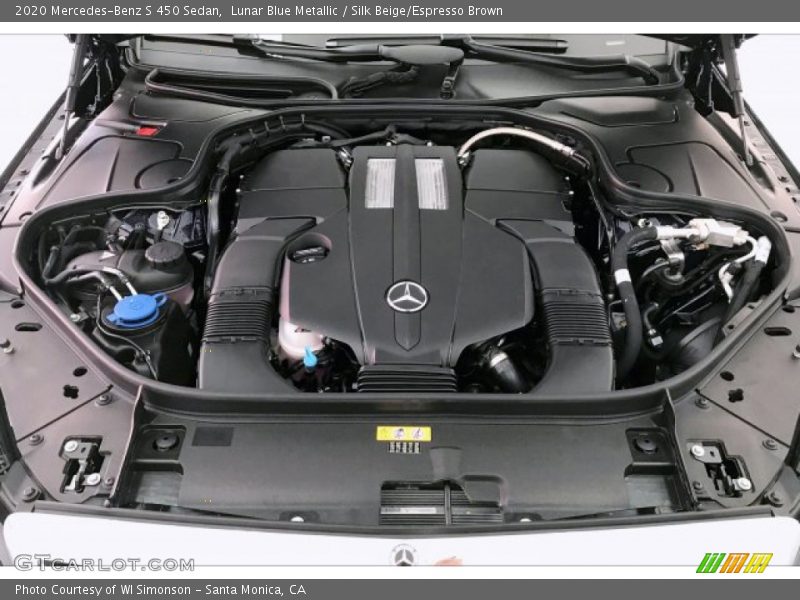 Lunar Blue Metallic / Silk Beige/Espresso Brown 2020 Mercedes-Benz S 450 Sedan
