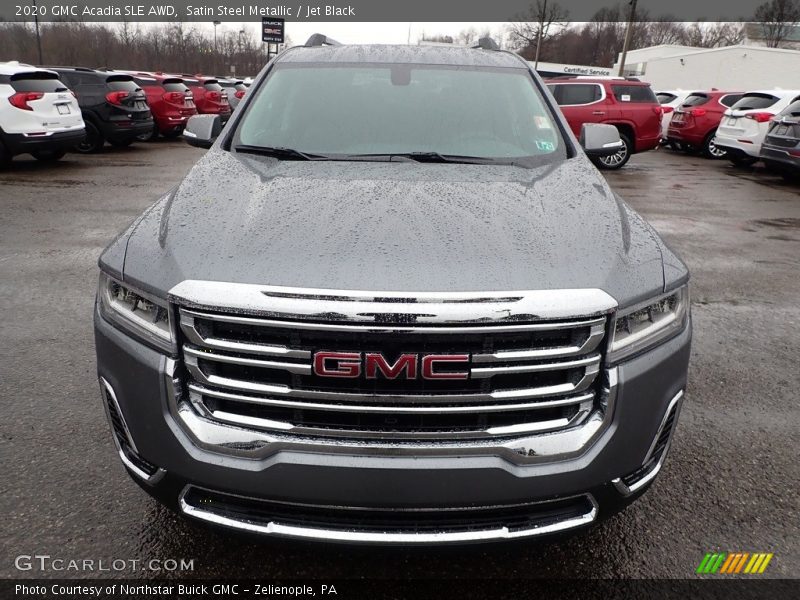 Satin Steel Metallic / Jet Black 2020 GMC Acadia SLE AWD