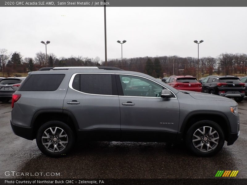Satin Steel Metallic / Jet Black 2020 GMC Acadia SLE AWD