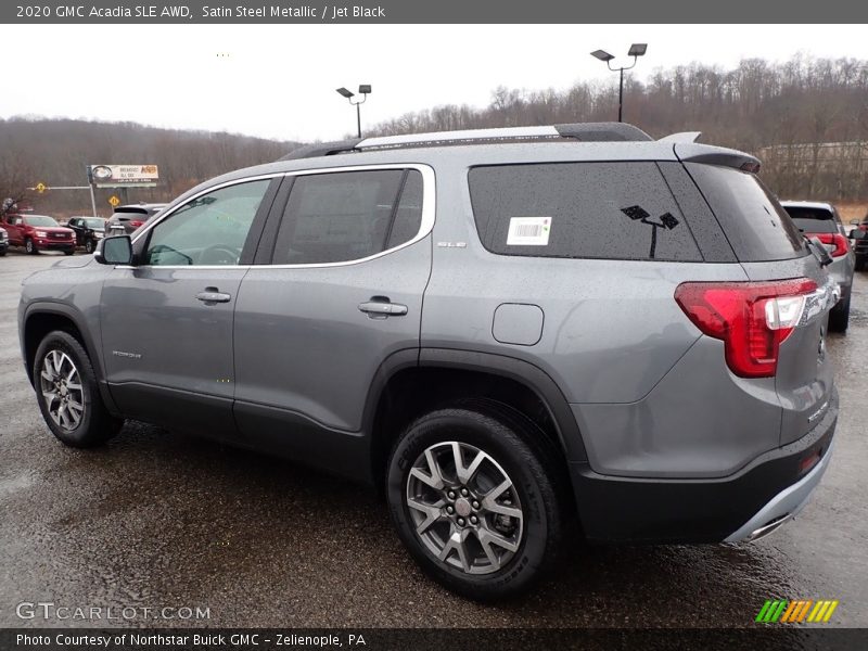 Satin Steel Metallic / Jet Black 2020 GMC Acadia SLE AWD