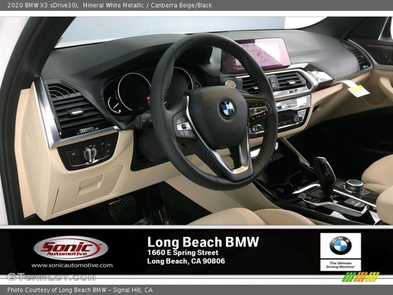 Mineral White Metallic / Canberra Beige/Black 2020 BMW X3 sDrive30i
