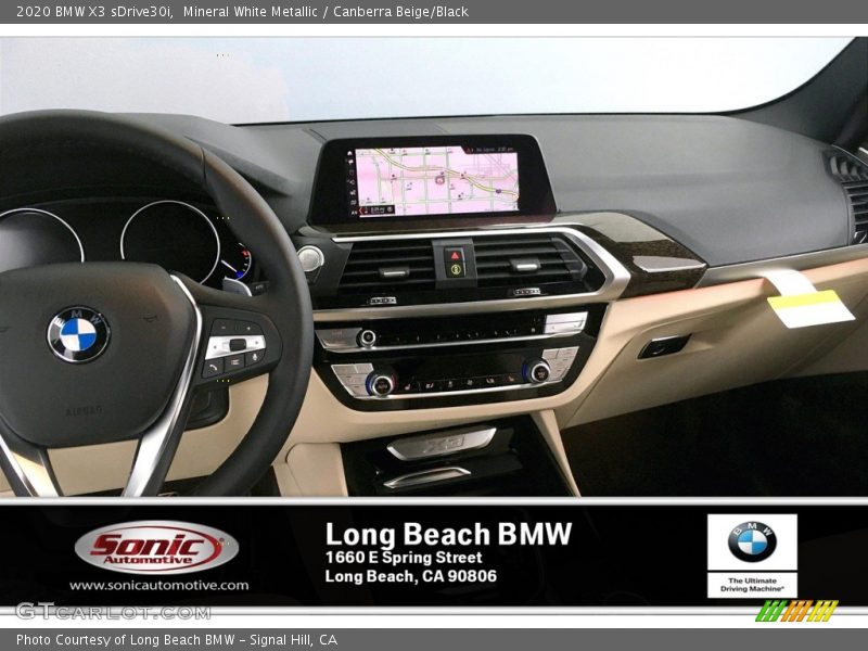Mineral White Metallic / Canberra Beige/Black 2020 BMW X3 sDrive30i