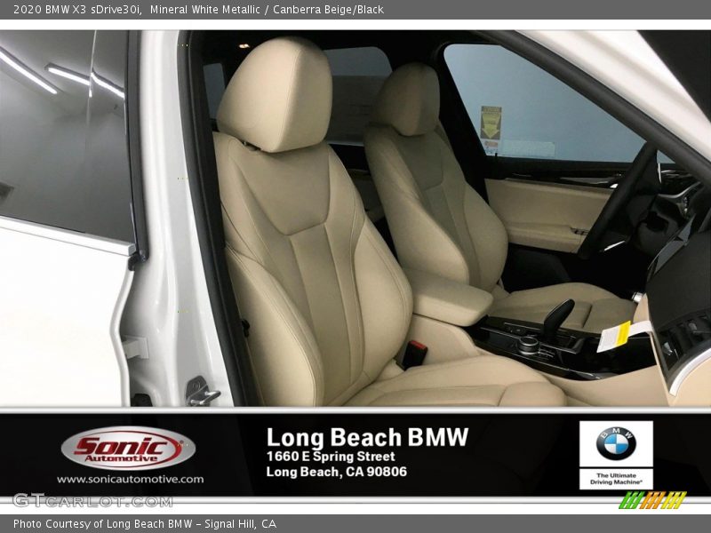 Mineral White Metallic / Canberra Beige/Black 2020 BMW X3 sDrive30i