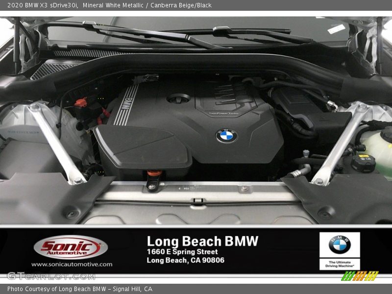 Mineral White Metallic / Canberra Beige/Black 2020 BMW X3 sDrive30i