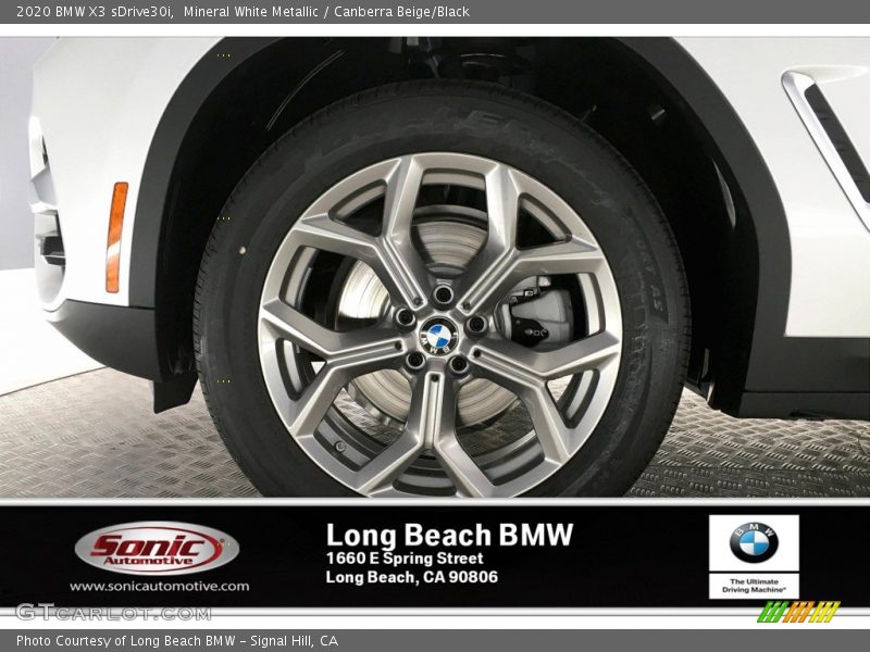 Mineral White Metallic / Canberra Beige/Black 2020 BMW X3 sDrive30i