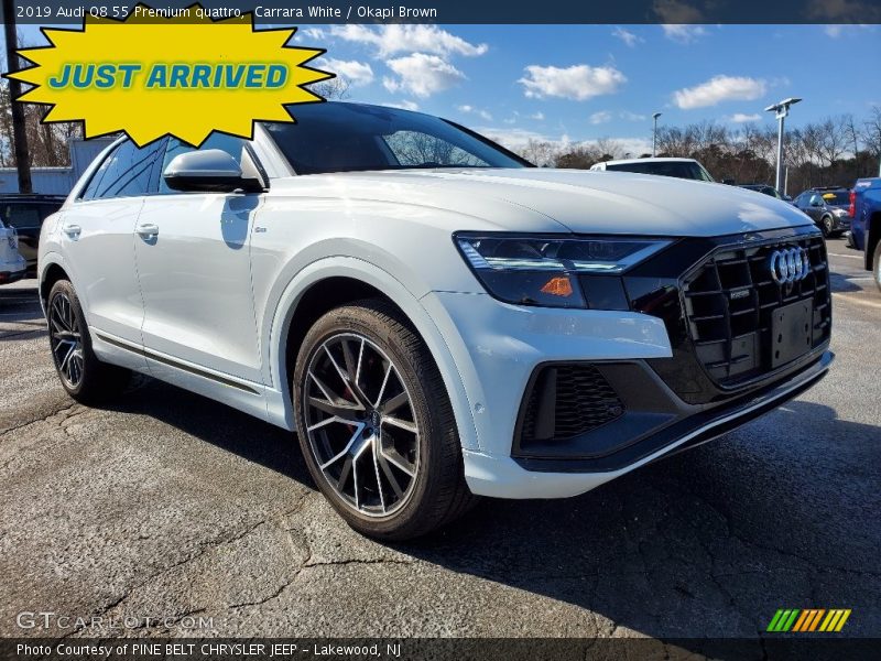 Carrara White / Okapi Brown 2019 Audi Q8 55 Premium quattro