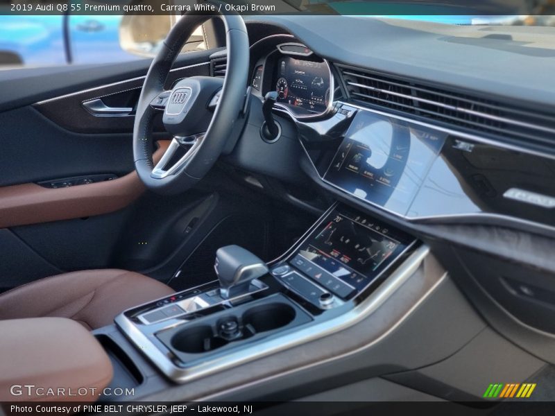 Carrara White / Okapi Brown 2019 Audi Q8 55 Premium quattro