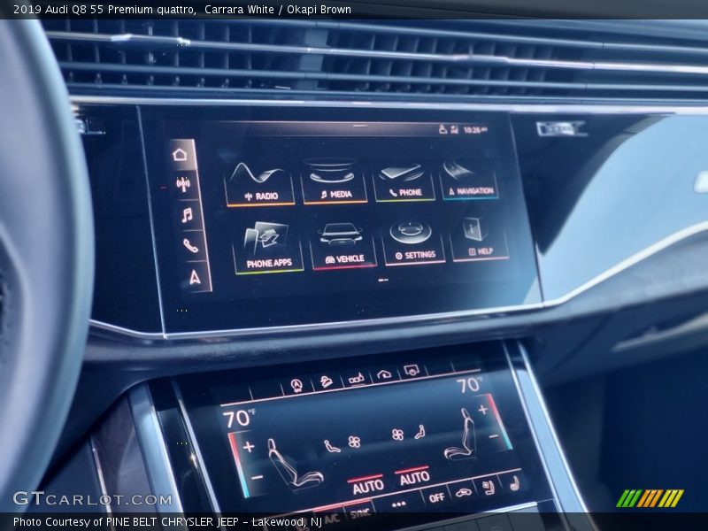 Carrara White / Okapi Brown 2019 Audi Q8 55 Premium quattro
