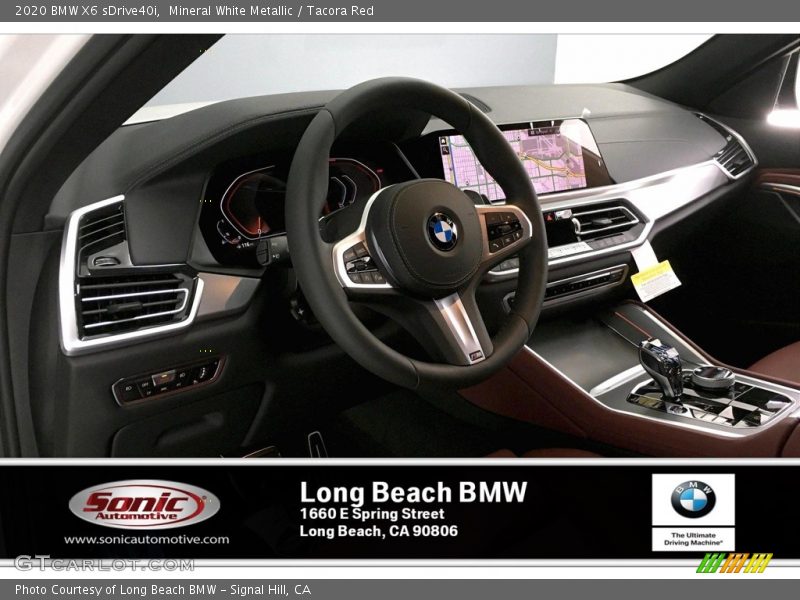 Mineral White Metallic / Tacora Red 2020 BMW X6 sDrive40i