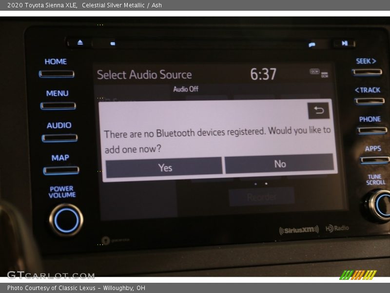 Celestial Silver Metallic / Ash 2020 Toyota Sienna XLE