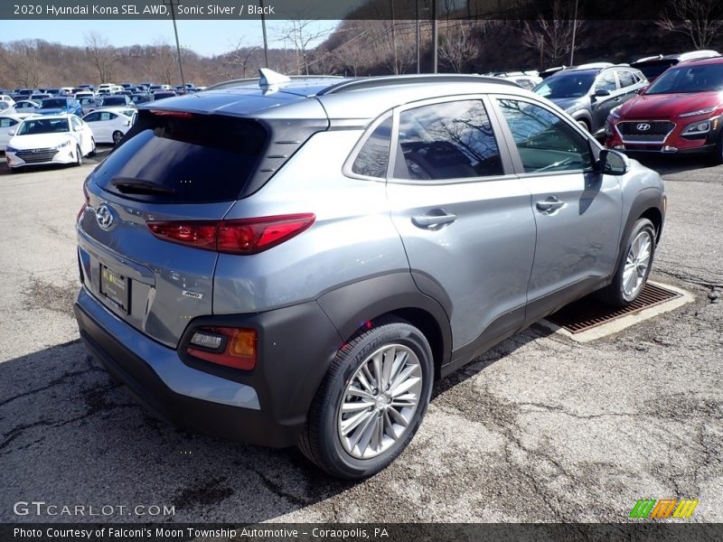 Sonic Silver / Black 2020 Hyundai Kona SEL AWD