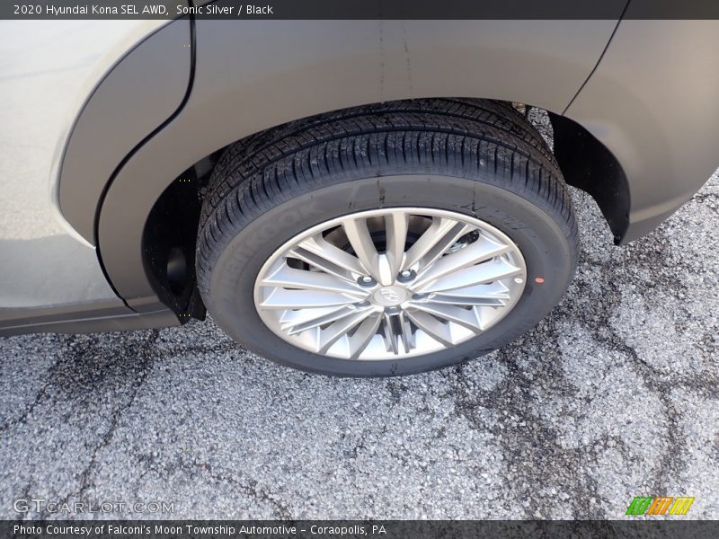 Sonic Silver / Black 2020 Hyundai Kona SEL AWD