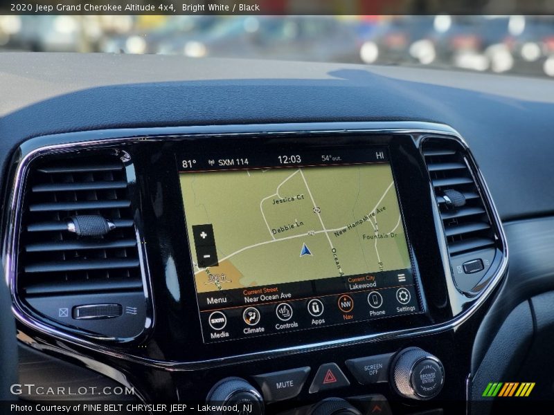 Navigation of 2020 Grand Cherokee Altitude 4x4