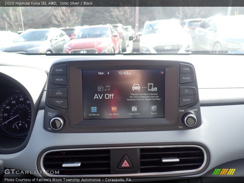 Sonic Silver / Black 2020 Hyundai Kona SEL AWD