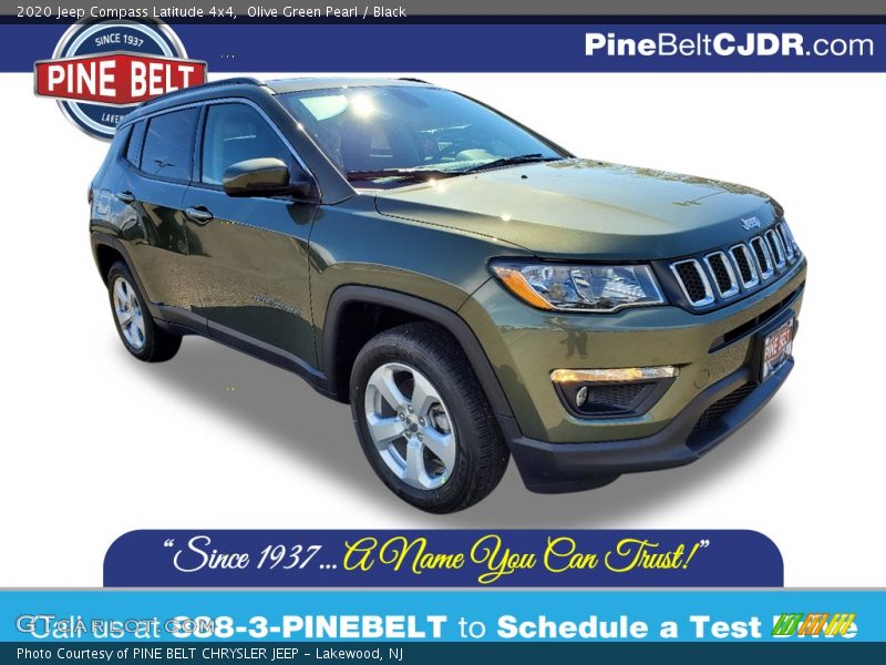 Olive Green Pearl / Black 2020 Jeep Compass Latitude 4x4