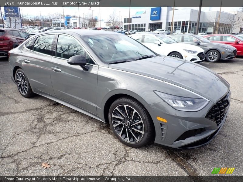 Hampton Gray / Black 2020 Hyundai Sonata SEL Plus