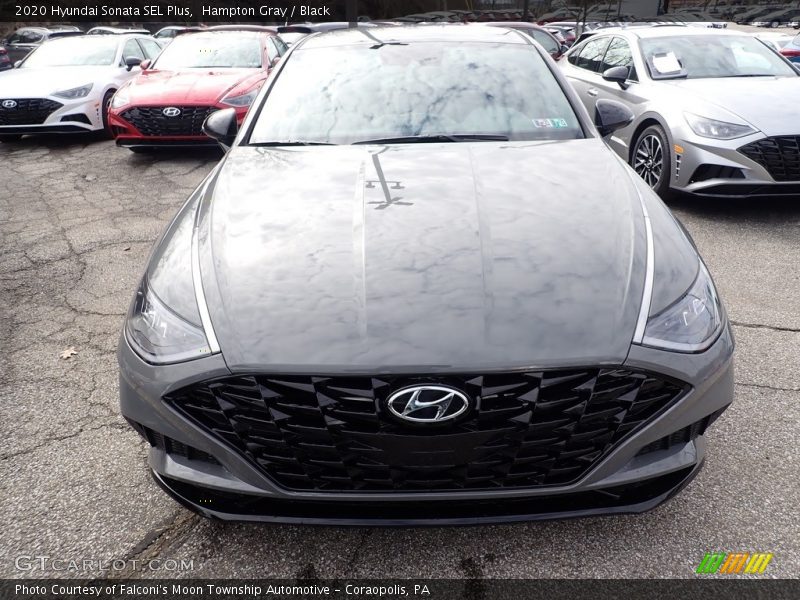 Hampton Gray / Black 2020 Hyundai Sonata SEL Plus