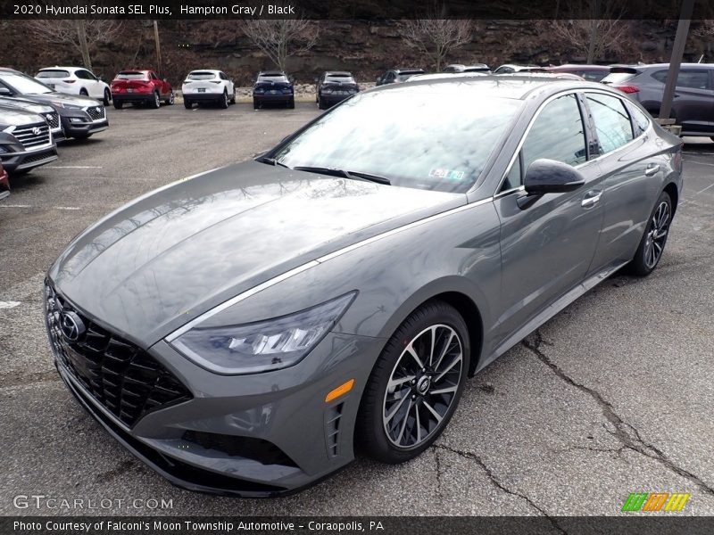 Hampton Gray / Black 2020 Hyundai Sonata SEL Plus