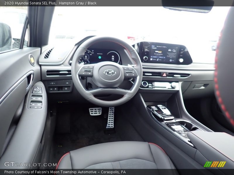 Hampton Gray / Black 2020 Hyundai Sonata SEL Plus