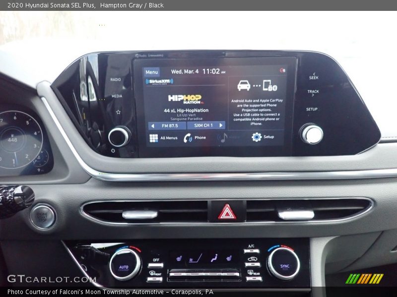 Hampton Gray / Black 2020 Hyundai Sonata SEL Plus