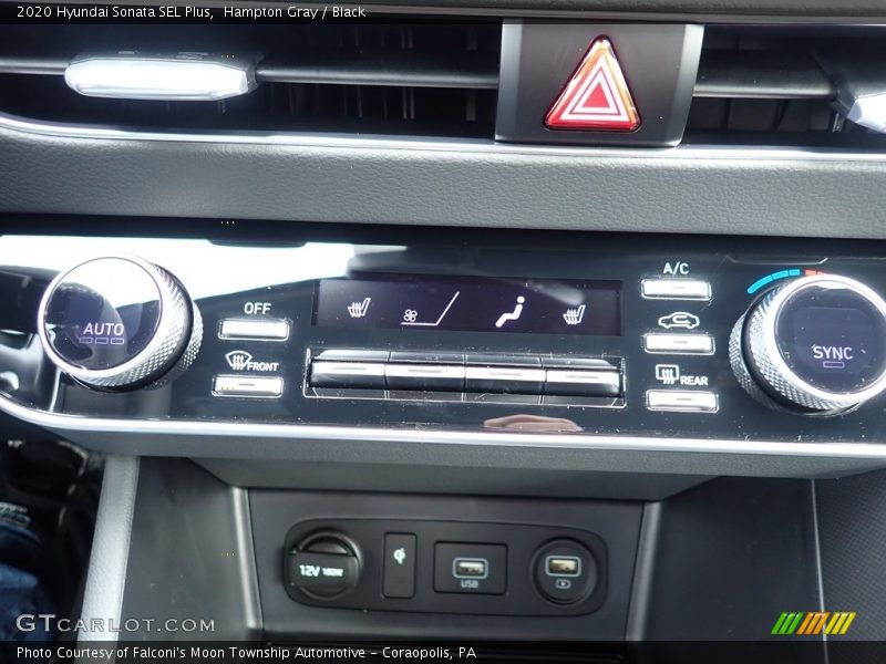 Hampton Gray / Black 2020 Hyundai Sonata SEL Plus
