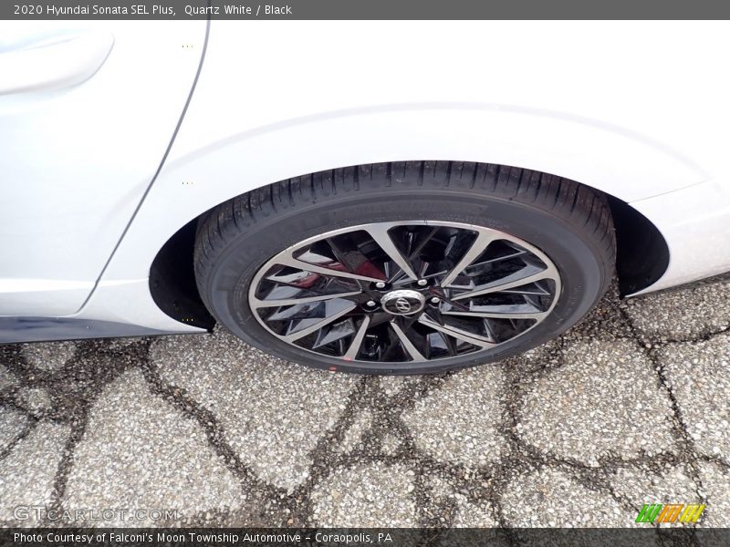 Quartz White / Black 2020 Hyundai Sonata SEL Plus