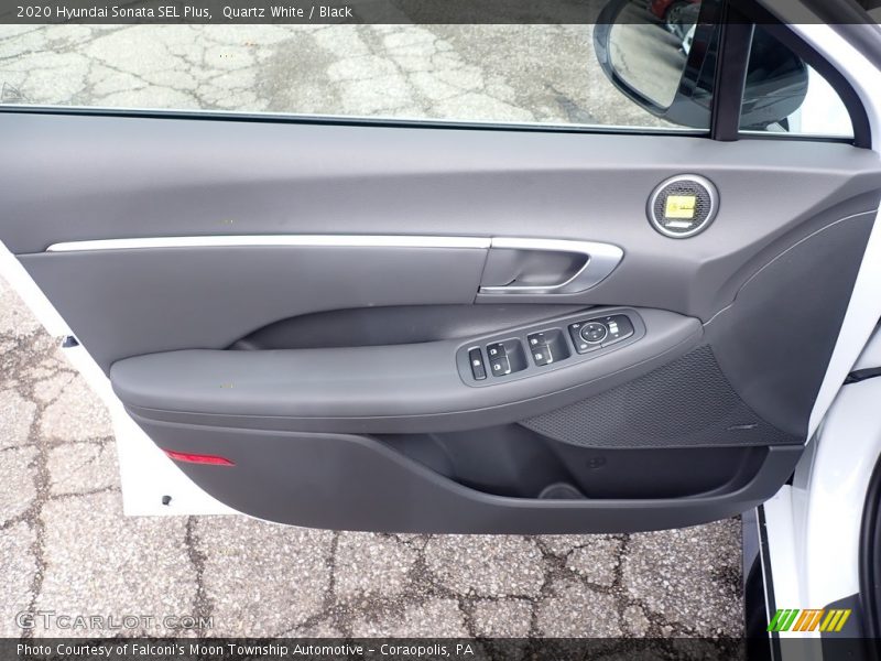 Quartz White / Black 2020 Hyundai Sonata SEL Plus