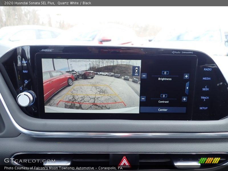 Quartz White / Black 2020 Hyundai Sonata SEL Plus