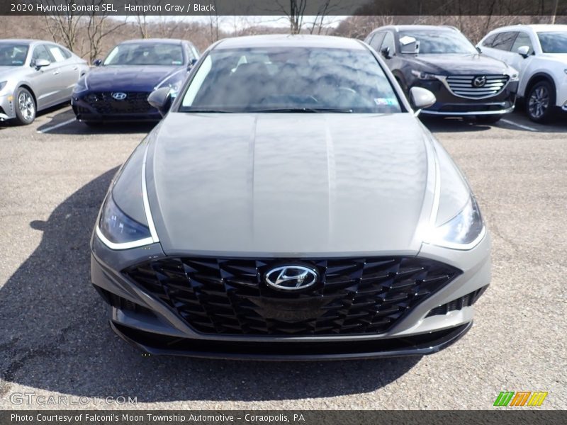 Hampton Gray / Black 2020 Hyundai Sonata SEL