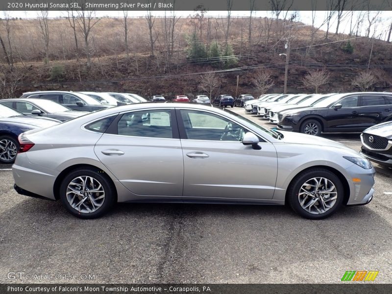 Shimmering Silver Pearl / Black 2020 Hyundai Sonata SEL