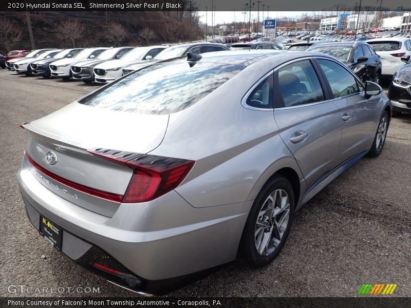 Shimmering Silver Pearl / Black 2020 Hyundai Sonata SEL