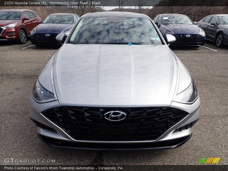 Shimmering Silver Pearl / Black 2020 Hyundai Sonata SEL