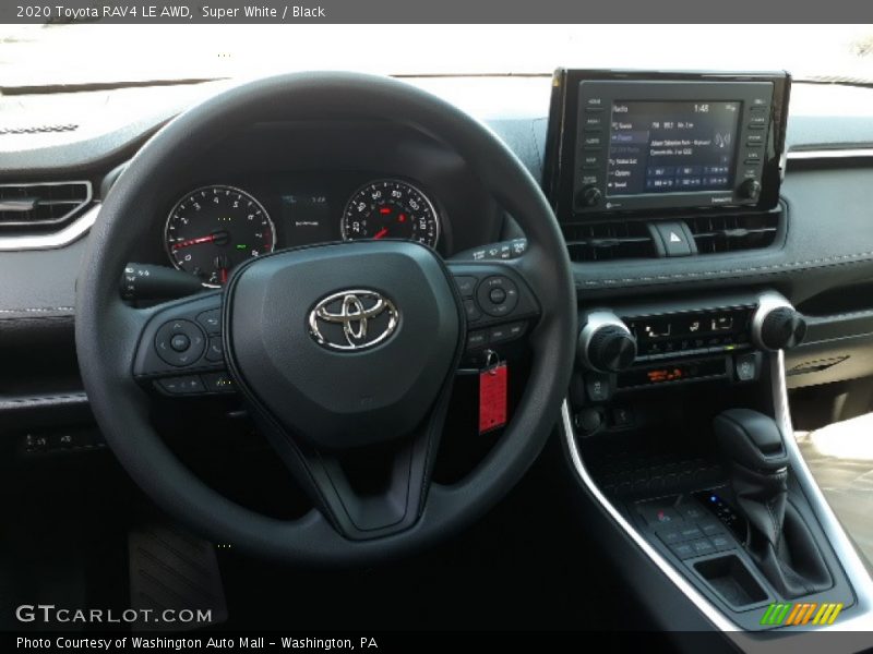 Super White / Black 2020 Toyota RAV4 LE AWD