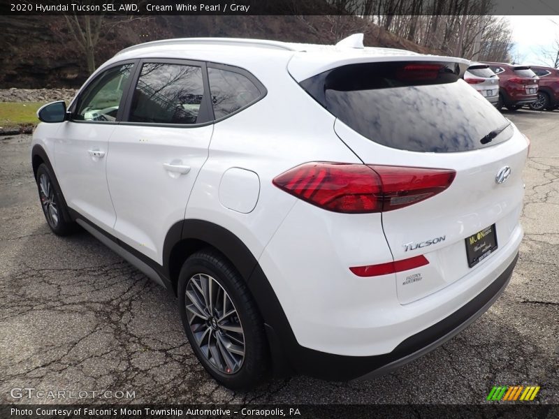 Cream White Pearl / Gray 2020 Hyundai Tucson SEL AWD